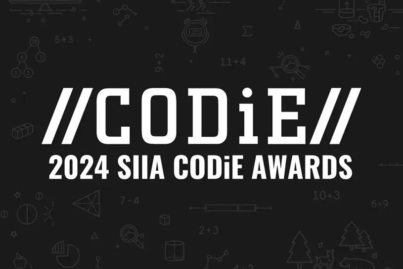CodiE 2024 Award white logo on black background