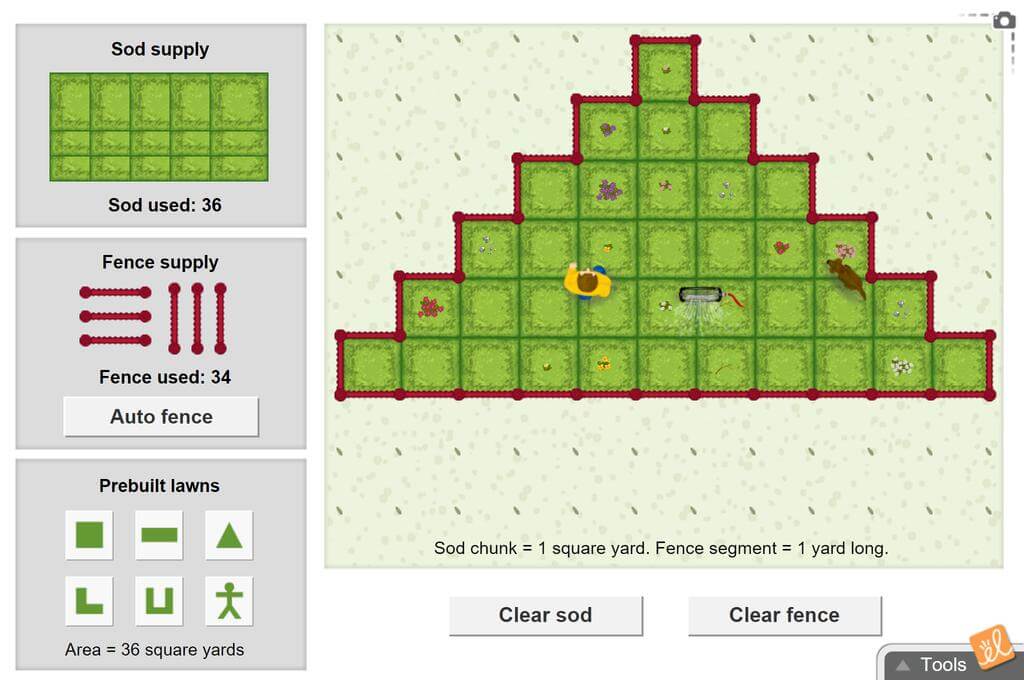 Fido's Flower Bed (Perimeter and Area)