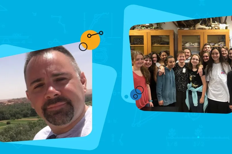 a collage of Chuck Leseberg and Mrs. Mudd's...