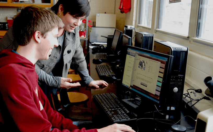 Walker School students working through Gizmos...