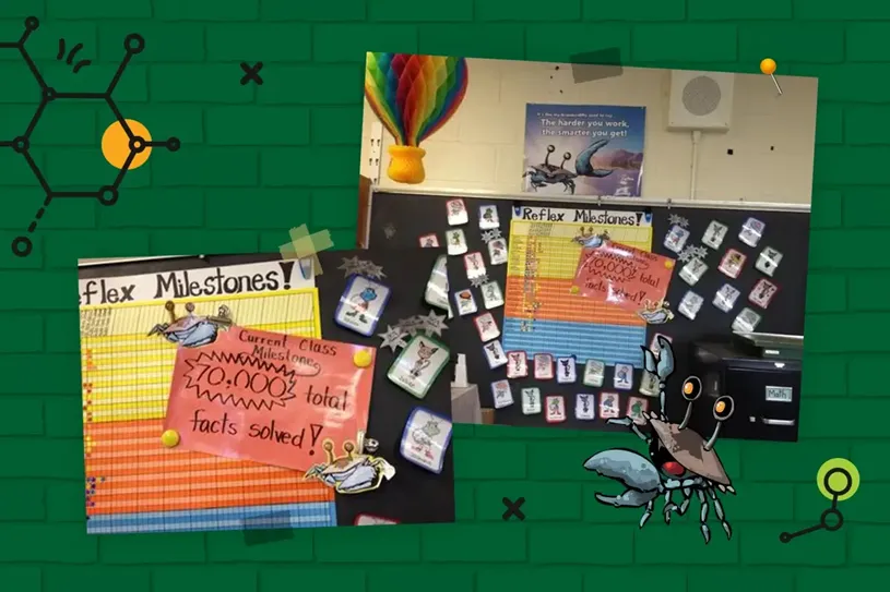 Bulletin Board Celebrates Student Fact Fluency...