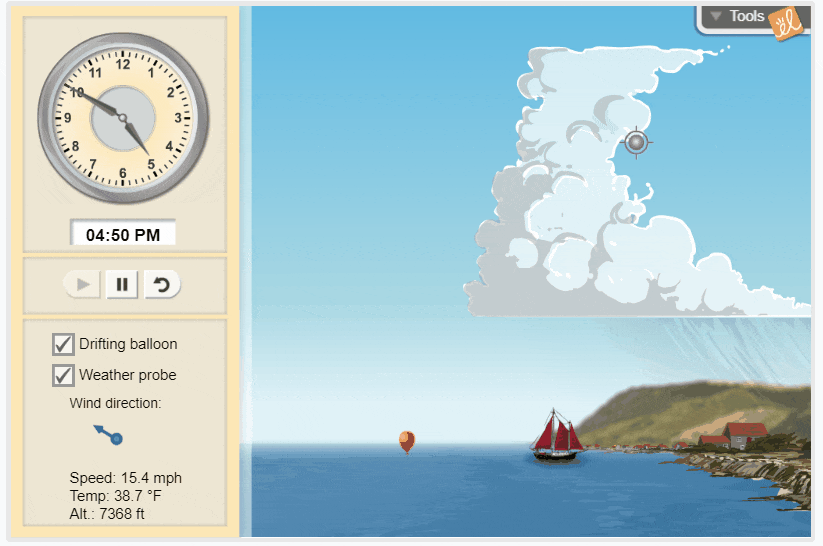 Coastal Winds and Clouds Gizmo