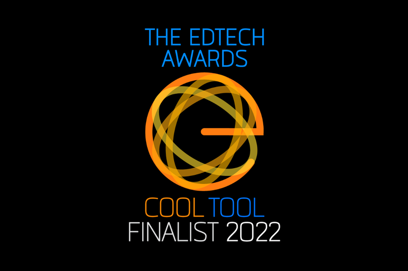 2022 EdTech Cool Tool Finalist logo on black...
