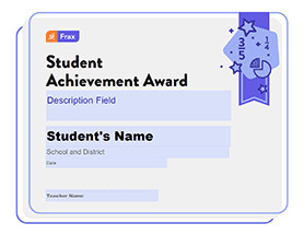 thumbnail of Frax Student Achievement Certificate
