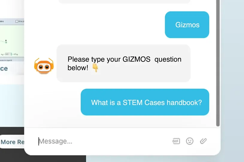 screenshot of communication with Helix chatbot