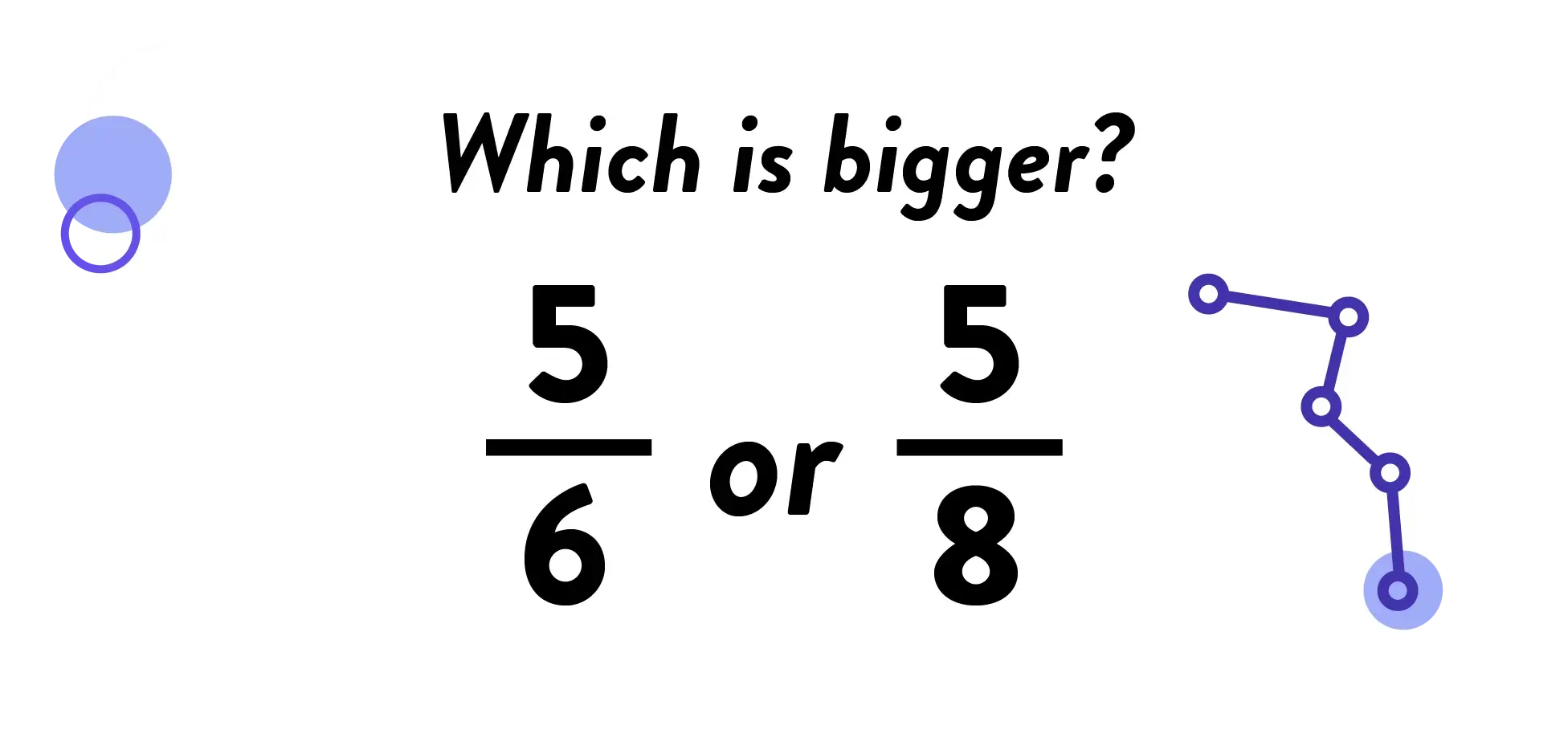 Which is bigger? 5/6 or 5/8