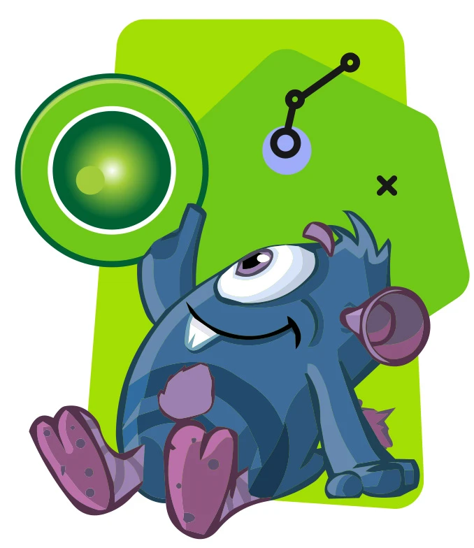 Reflex character showing the Green Light