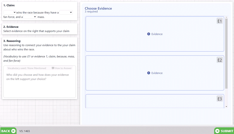 Gizmos Investigations: CER framework