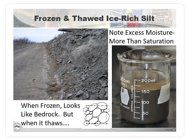 Frozen & Thawed Ice-Rich Silt