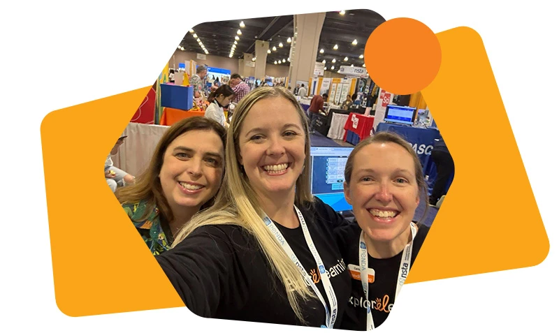 Troublemakers at the booth: Kristie Reighard, Suzanne Kehret, Carrie Adler