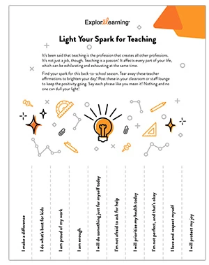 Teacher Affirmations tearaway poster