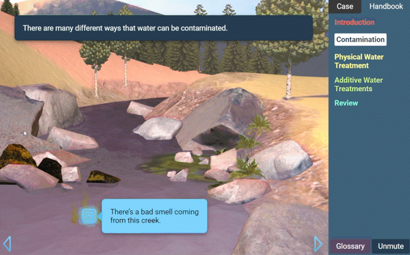 screenshot of Water Contamination STEM Case