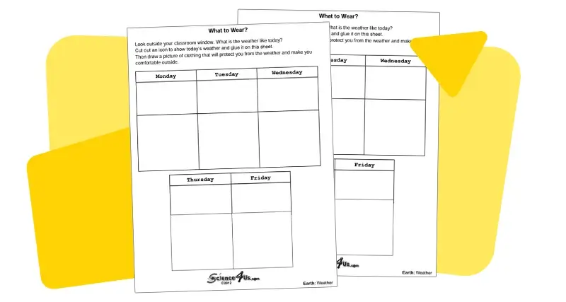Science4Us What to Wear Graphic Organizer