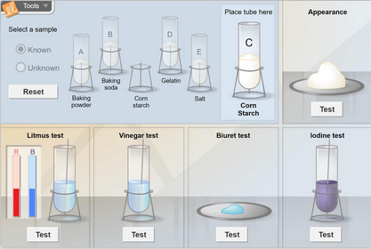 Mystery Powder Analysis Gizmo