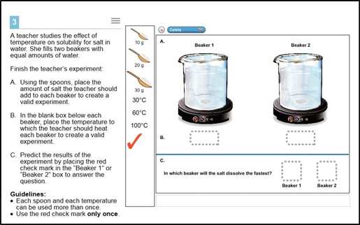 Using simulations eighth grade Oregon question